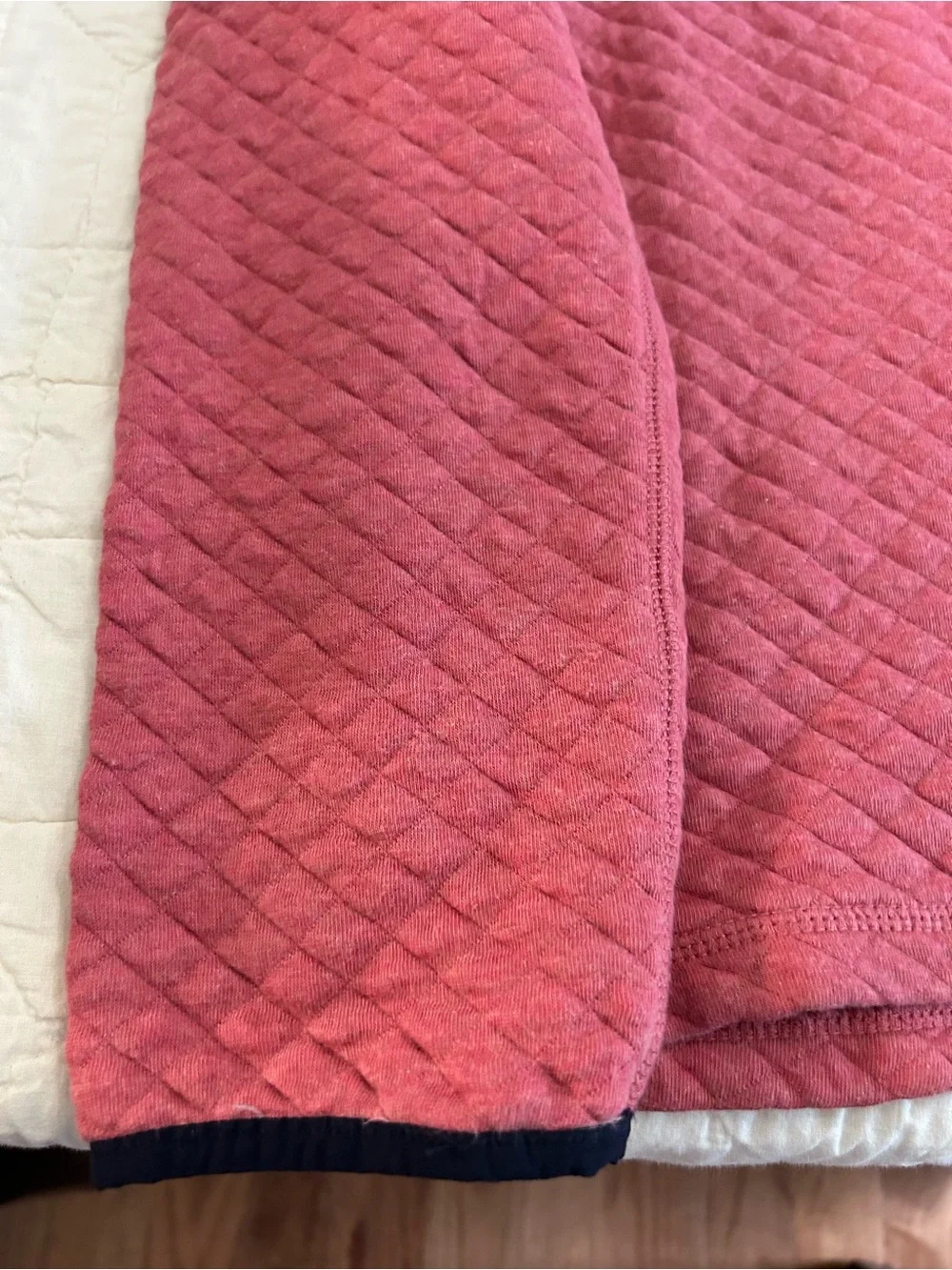 J. Crew Quilted Half-Zip Pullover Sweater - Red